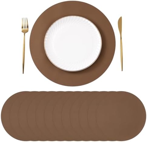 SHACOS 100 pcs Round Paper Placemats Disposable 13 inch Colored Paper by SHACOS