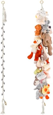 CERETIA 80" Stuffed Animal Organizer Chain, Wall Corner Storage by CERETIA