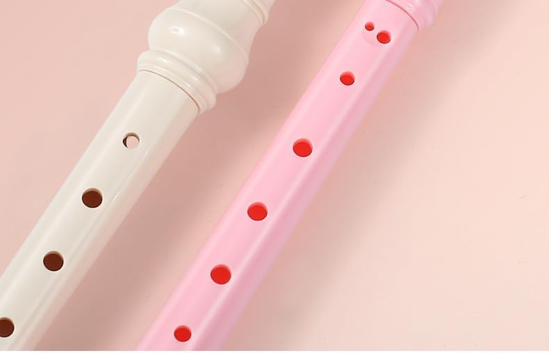 German Fingering, Natural,Soprano Recorders Descant Flute With Cleaning Rod German Style for Chrildren Kids Beginner Graduation or Back to School Gift (Brown eight holes)
