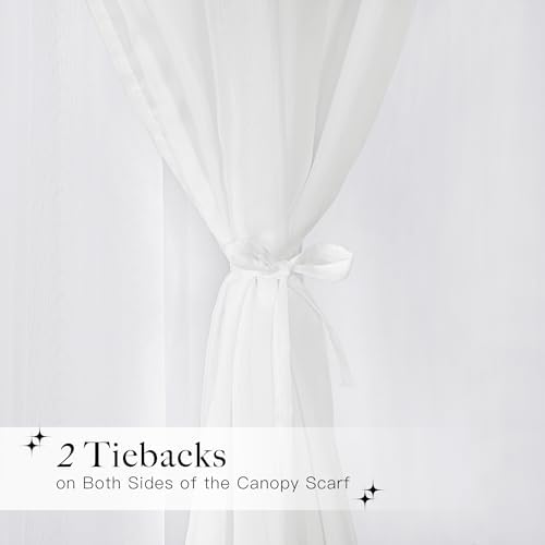 NICETOWN Off White Kids Bed Canopy - Image 5