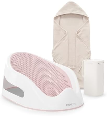 Angelcare Baby Bath Support Bundle, Bath Rinser & Hooded Towel by Unknown
