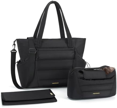 mommore Diaper Bag Tote with Stroller Organizer, Puffy Travel Baby Tote by mommore