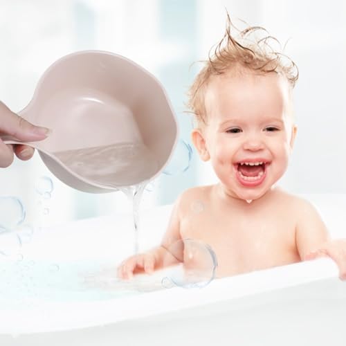 Plastic Water Scoop for Bath, Light Pink Shower Bucket, Bathroom Water Scoop Cup - Image 3