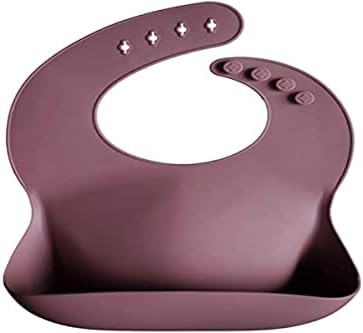 mushie Silicone Baby Bib | Adjustable Fit Waterproof Bibs - Image 4