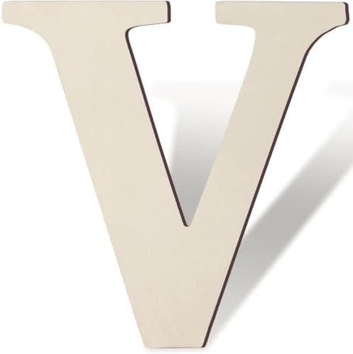 Wooden Letters 12 Inch Large Paintable Wood Letters V by Unknown
