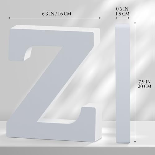 White Wooden Letters 8 Inch for Wall Decor, Large Unfinished Wood Letters for - Image 2
