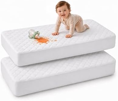 Utopia Bedding Waterproof Crib Mattress Protector, 2 Pack, 27x39 Inches by UTOPIABEDDING