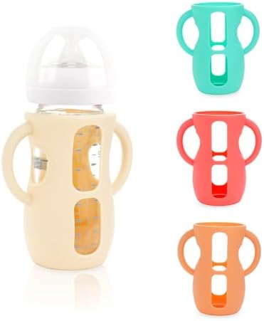 4-Pack Silicone Sleeves for Philips Avent Glass Bottles 8 oz by Unknown
