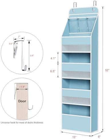 Univivi Fabric Over Door Hanging Organizer - Image 3