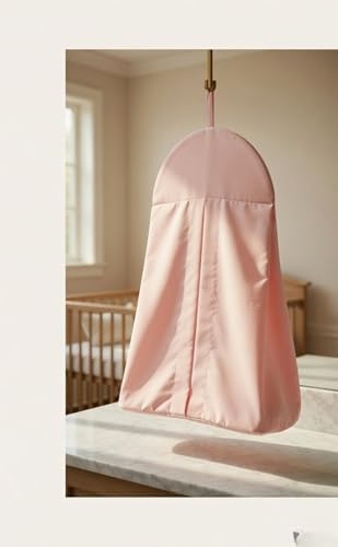 Light Pink Hanging Baby Diaper Caddy Organizer - Image 6