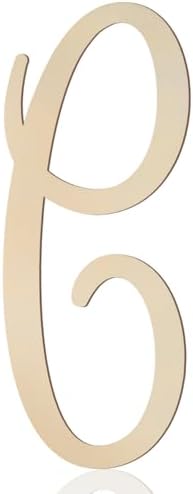 Wooden Letters 12 Inch for Wall Decor Large Cursive Wood Monogram Letters C by Focal20Craft