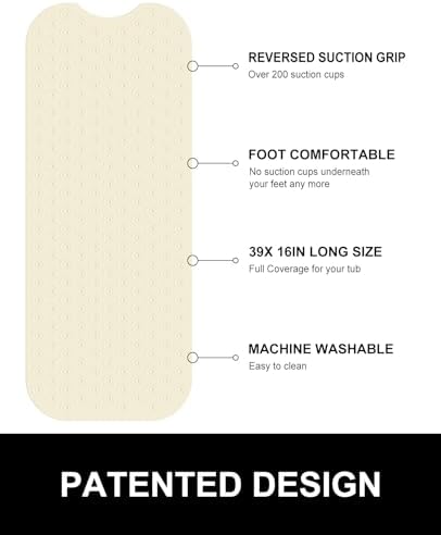 OTHWAY Bathtub Mat Non Slip, 39X16 inch Bath Mat - Image 4