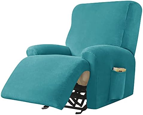 Stretch Recliner Covers, 4-Piece Ultra Soft Velvet Recliner Chair Slipcover by PENDEJATO