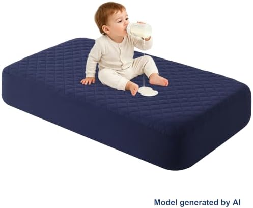 BEDSUM 2-Pack Waterproof Mini Crib Mattress Protector - Image 2