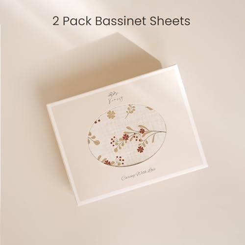 Konssy 2 Pack Muslin Bassinet Sheets - Image 6