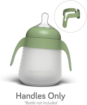 Nanobebe Flexy Bottle Handles, Easy-Grip Ergonomic Handles, Transitional Sippy - Image 2