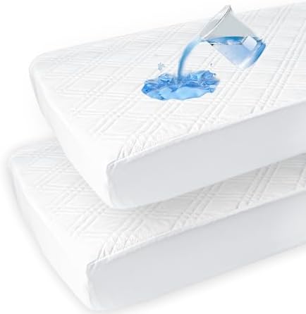 david's kids 2 Pack Waterproof Crib Mattress Protector, Fit Standard Crib and by davidskids