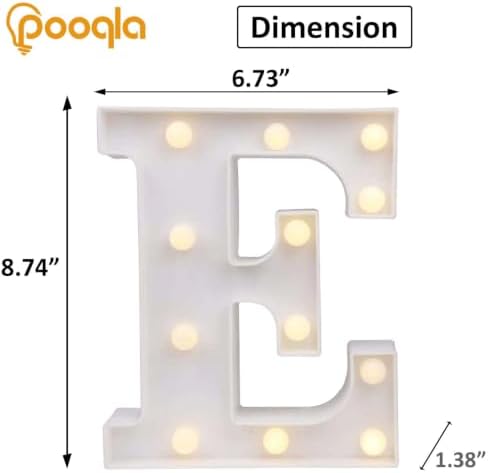 Pooqla LED Marquee Letter Lights, Warm White and Cool White Decorative Lighted - Image 5