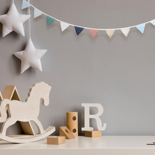 Oudain 2 Pcs Pennant Banner Flags Nursery Garland Triangle, Elegant Color - Image 4