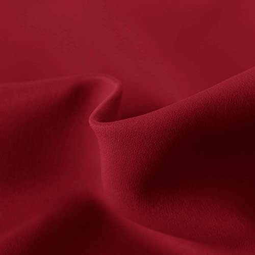 Hiasan Red Valance Curtains for Window 42 x 18 Inches 1 Panel - Image 3