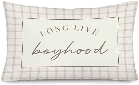 Long Live Boyhood Boy Nursery Decor 12x20 Pillow Cover by Unknown