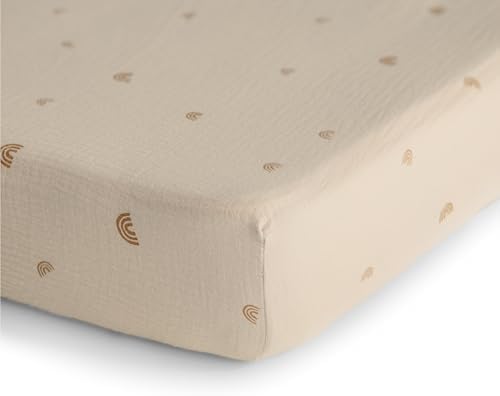 mushie Extra Soft Muslin Fitted Crib Sheet | 192 Thread Count | 28"x 52" - Image 2