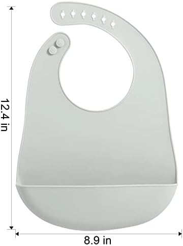PandaEar 3 Pack Waterproof Silicone Baby Bibs| Super Thin Light Weight Feeding - Image 4