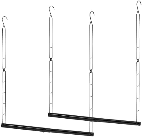 STORAGE MANIAC Hanging Closet Rod, Adjustable Width and Height Closet Hanging by STORAGEMANIAC
