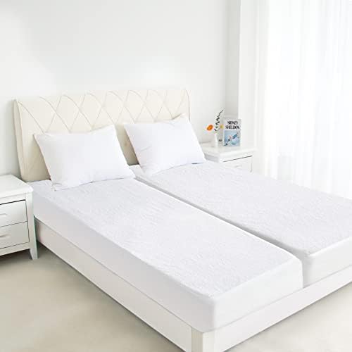 Split King Mattress Protector for Adjustable Bed Waterproof Split King Sheets - Image 2