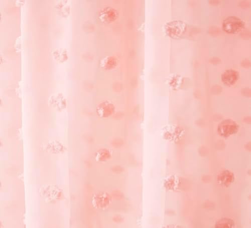 Mengesi Bed Canopy with Pom Pom- Lace Chiffon Canopy Bed Curtains, Ruffles - Image 6