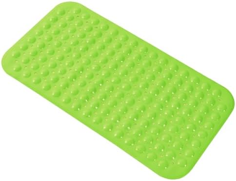 Anti-Slip Bathtub Shower Mat 28×15 Inch Opaque Pea Green by ERASILKEN-X