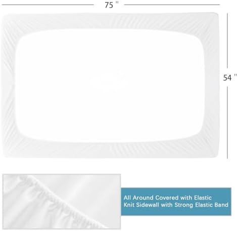2 Pack Full Size Mattress Protector Waterproof Fitted - Image 6