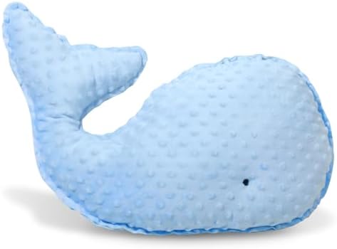 Marble Empire Whale Pillow Blue Whale Plush Throw Pillows by MarbleEmpire