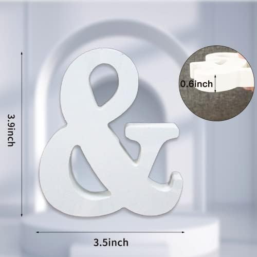 AOCEAN 4 Inch White Wood Letters Unfinished Wood Letters - Image 2