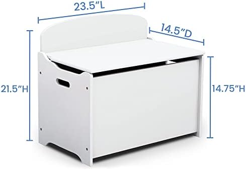 Delta Children MySize Deluxe Toy Box, Bianca White - Image 6