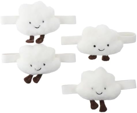 4 Pcs Cloud Shape Cute Curtain Tieback, Simple and Elegant Elastic Rope Buckle by couponhub