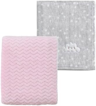 CREVENT 2Pcs 30''X40'' Cute Cozy Fluffy Warm Baby Blankets by CREVENT