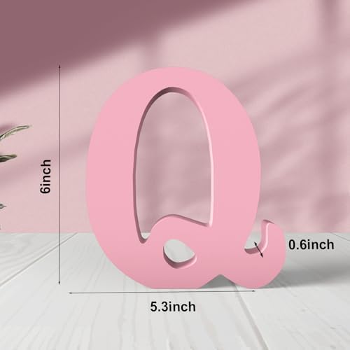 6 Inch Pink Wood Letters Unfinished Wood Letters - Image 2