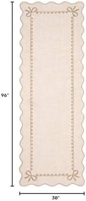 GarveeHome Scalloped Hallway Runner Rug 2.5x8 Non Slip Bedroom Rugs - Image 2
