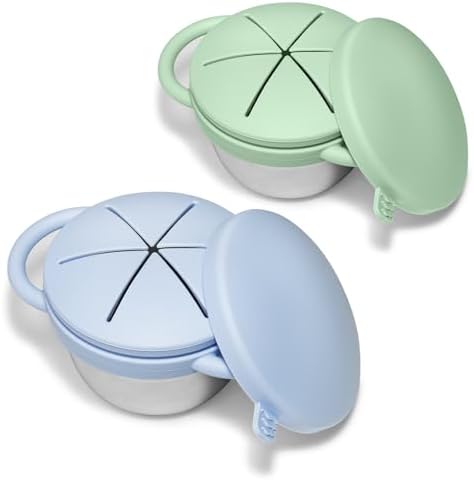 2 Pack Baby Stainless Steel Snack Containers by JVEOOBabyProducts-SaferHigherStandardsBetterService