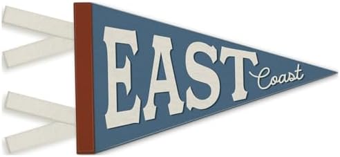 Coastal Beach Room Decor, East Coast Pennant Felt Banners Flags by Unknown