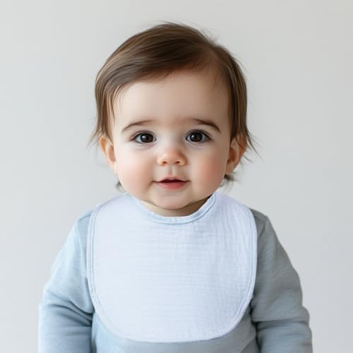 8-Pack Muslin Baby Bibs for Drooling and Teething - Image 4