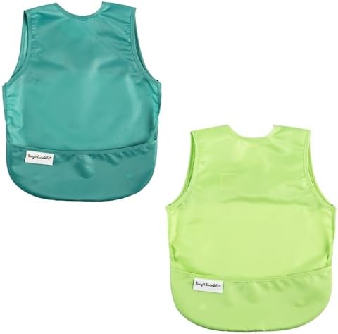 Tiny Twinkle Mess Proof Baby Bibs | 2 Pack Waterproof Toddler Bib by TinyTwinkle