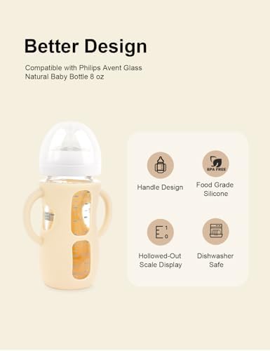 4-Pack Silicone Sleeves for Philips Avent Glass Bottles 8 oz - Image 2