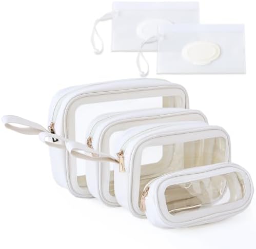 6-Piece Diaper Bag Organizer Pouches Set, TPU Waterproof Clear Packing Cubes by JAYTEM
