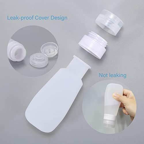 2 Pcs Silicone Travel Bottles, 2oz Leak Proof Refillable Squeeze Containers - Image 4