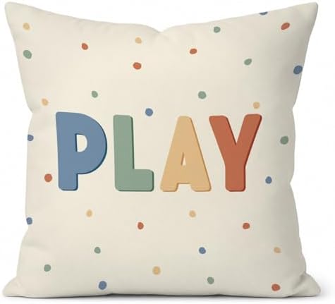 Boho Kids Playroom Decor Pillow Cover 18x18 by Unknown