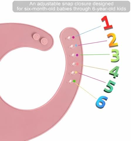 PandaEar 5 Pack Waterproof Silicone Baby Bibs| Super Thin Light Weight Feeding - Image 7