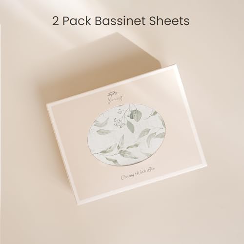 Konssy 2 Pack Muslin Bassinet Sheets - Image 6