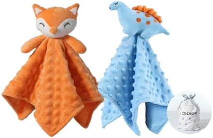 CREVENT Cozy Plush Baby Security Blanket, Loveys by CREVENT